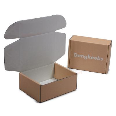 China Handmade Customized Eco-friendly Corrugated Mailer Box For Small Size Clothing Kraft Paper Packaging Underwear for sale