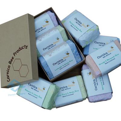 China Recyclable Custom Paper Packaging Soap Sleeve Box , Low Price Printed Soap Packaging Sleeves With Logo for sale