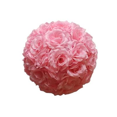 China Home Bridal Shop Decor 10 Pack 3 Thumb Rose Satin Pomander Kissing Balls Artificial for Wall Wedding Party Ceremony Home Decoration, Pink for sale