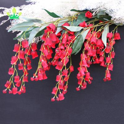 China Artificial Natural Touch Lily of the Valley Flowers Bouquet for Bridal Standing Decoration Bell Flower Wedding Bouquet Party Decoration for sale