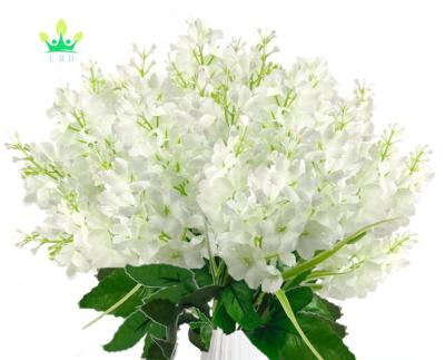 China Touch Hyacinth Flowers Bulk Natural Wisteria Bouquets Artificial Flowers UV Resistant For Vase Home Decor for sale