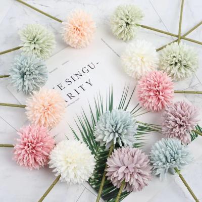 China Plastic Artificial Chrysanthemum Ball Home Office Table Centerpiece Flower Wedding for sale