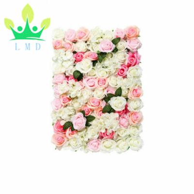 China Fashional Artificial Silk Hydrangea Wedding Decoration Backdrop Rose Flower Wall Decoration Decorative Flowers 40X60cm for sale