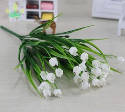 China LMD 25 Heads Mini Tulips Bouquet Plastic Artificial Vivid Flower For Home Decoration Spring Wedding White Tulip Fake Flowers Flores for sale