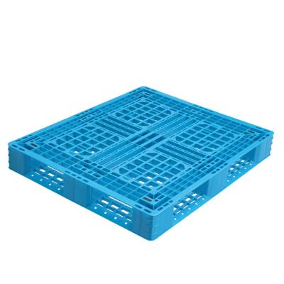 China 1100*1100*155mm double side pallet /4way China Factory Price Durable Heavy Duty Square Cheap Large Plastic Pallets for sale