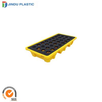 China 1300*670*300 2 drums ibc spill pallet China Factory Price Heavy Duty Square Cheap Large Plastic Pallets for sale