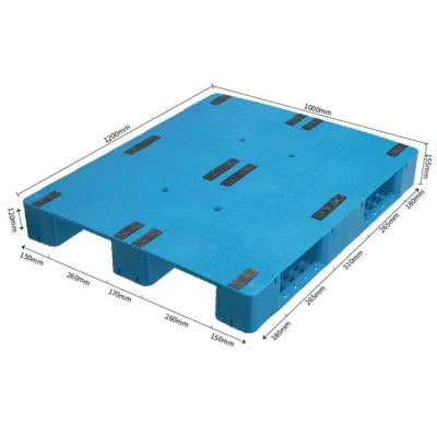 China Double Side Face 4 Way Entry Industrial Reversible Warehouse Use Stackable Reversible Large Plastic Pallet for sale