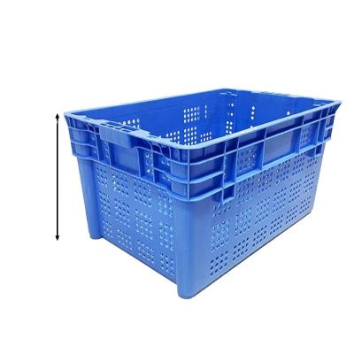 China Wholesale Turnover Rectangular Crate Rack Plastic Foldable Storage Crates for sale