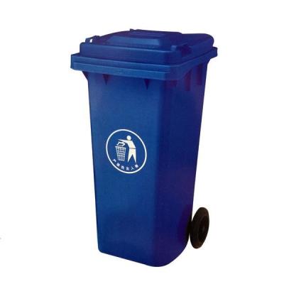 China 2020 New Design Eco-friendly Large HDPE 2-wheels Dustbin 120L Waste Bin Outdoor Plastic Dustbin for sale