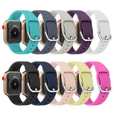 China Hot Selling Amazon Soft Silicone Flexible Custom Watch Bands Smart Designer Straps For Apple Watch for sale