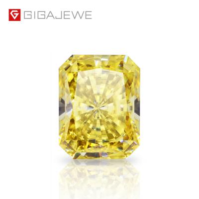 China GIGAJEWE GIGAJEWE Color Game Or Fire Gemstone Moissanite Vivid Yellow Diamond Heater Element Cut Loose Moissanite Gemstone For Gift And Birthday Party for sale