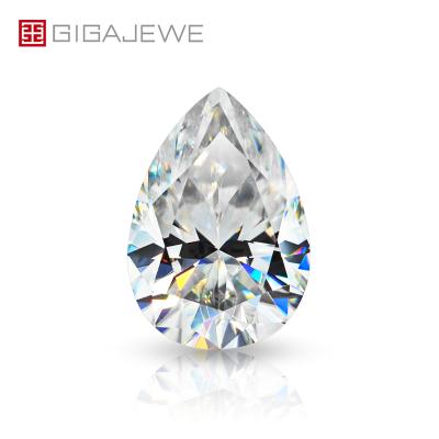 China GIGAJEWE D Star White Color Loose Beads Gem Decorative Stones With Certificate Gemstone Jewelry Making Moissanite Pear Cut for sale