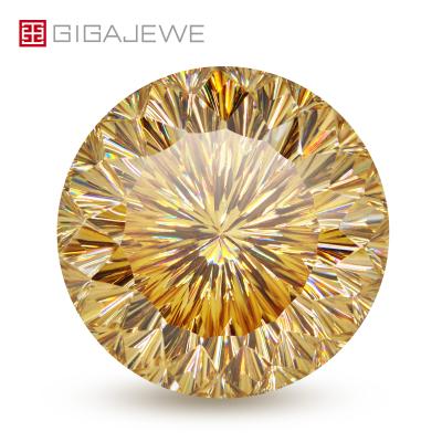 China GIGAJEWE Star Gold Color Angel Cut Moissanite Stone Loose Gemstone Synthetic Diamond with Excellent Cut for Jewelry Making for sale