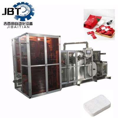 China 100 Towels Per Minute White Compressed Towel Making Machine For Commercial Grade Towels for sale