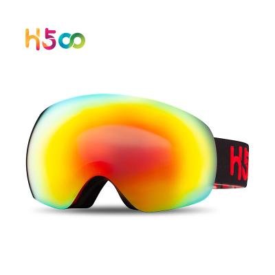 China Fashion Men's Fashion Logo Sliver Anti-fog Glass Cool Snow Goggles Snowboard Eyewear Women Oculos de Esqui Ski Goggles for sale