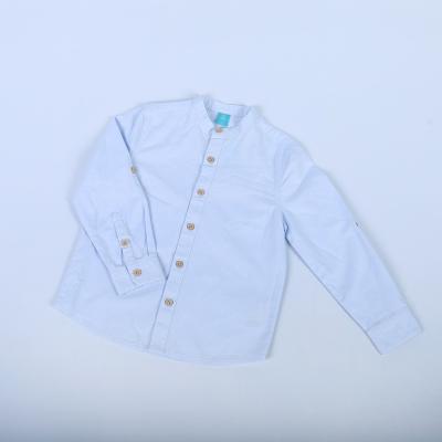 China Breathable Spring/Autumn 100% Cotton Kids Woven Shirts Hot Selling Boys Woven for sale