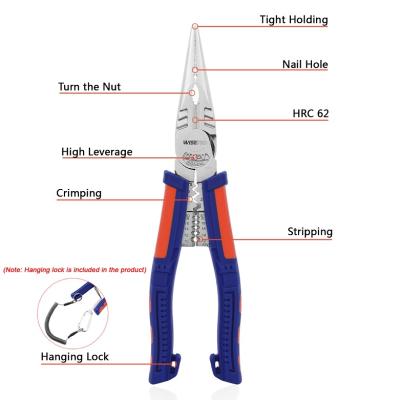 China Factory Direct Sale Easy Operation 11 Inch Combination Needle Nose Pliers DIY Tools Work for sale