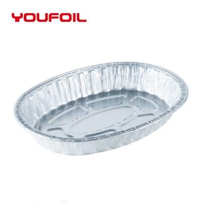 China Beschikbaar Ovaal de Foliedienblad van Aluminiumfolietray food storage nontoxic aluminium Te koop