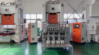 China 1 - 5 Cavities Capacity Aluminum Foil Container Machine Controlled By PLC System for sale