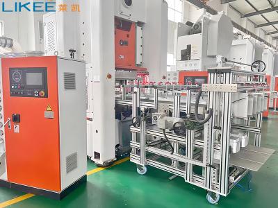 China Japan Mitsubishi PLC Control 80Ton Pressure Mitsubishi PLC 12000 Pcs/Hr Capacity Aluminium Foil Plate Making Machine for sale