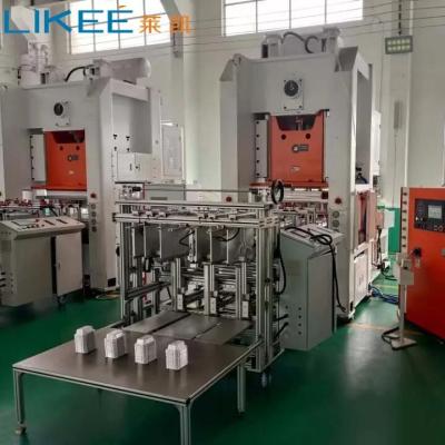 China 12000Pcs/h Capacity Aluminium Foil Container Production Line with 0.8MPa Air Pressure Requirement for sale