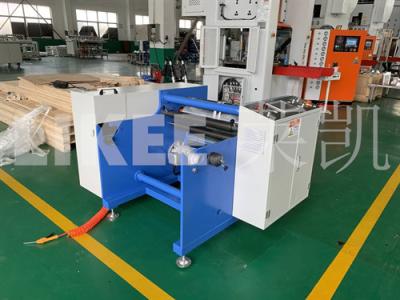 China Manual Semi- Automatic 2 Shafts Aluminum Foil Kitchen Slitting Roll Rewinding Machine for sale