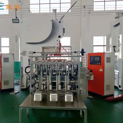 China Siemens Motor High Speed 3 Cavities Aluminium Foil Container Making Machine LK-T63 for sale