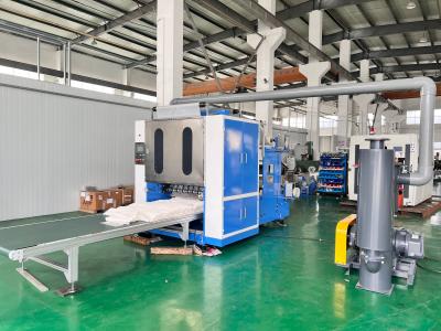 China Automatische HDPE-Plastikfolie-Pup-Out-Folienfaltenmaschine mit Talkpulver zu verkaufen