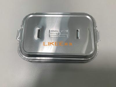 中国 使い捨て可能な容器のパックのための銀製1LBアルミ ホイルの容器のふた 販売のため