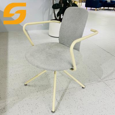 China Toughness Modern Design Stainless Steel Frame Multiple Color Fabric Visitor Office Working Chairs for sale