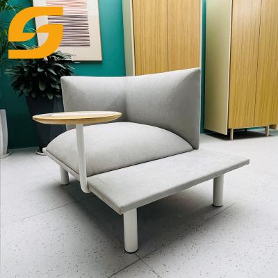 China Tenacity Style Multiple Color Fabric Stainless Steel Frame Office Modern Luxury Used Chair And Sofa Set Whit Writing Table for sale