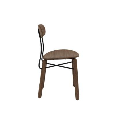 China Toughness Made in China Top Quality Walnut Metal Designer Dining Chair for sale