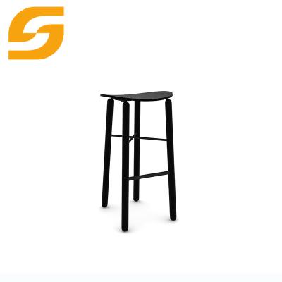 China New solid bar stools nordic big home modern bar stool oak wood restaurant for sale