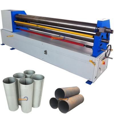 China Carbon Steel Bending Machine 4mm Thick 3 Roll Bending Machine 3 Roll Plate Rolling Mill Plate Bending Machine Manual 6mm Thick for sale