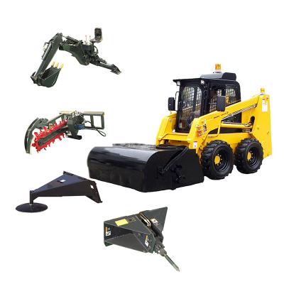 China Agricultural Machinery Repair Shops CE EPA High Efficiency Mini Skid Steer Wheel Loader With Attachments for sale