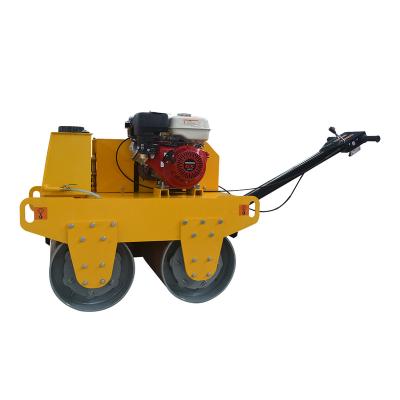 China Road Base Compacting Effect Double Drum Gasoline 530kg Road Roller Vibratory Road Roller Compactor Machine for sale