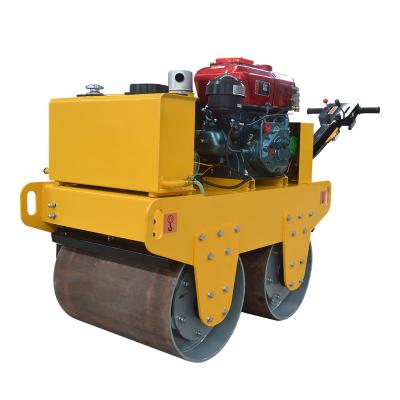 China Hot Selling Mini Double Drum Vibratory Road Roller Compactor Road Base Compaction Walk Behind Compactor for sale