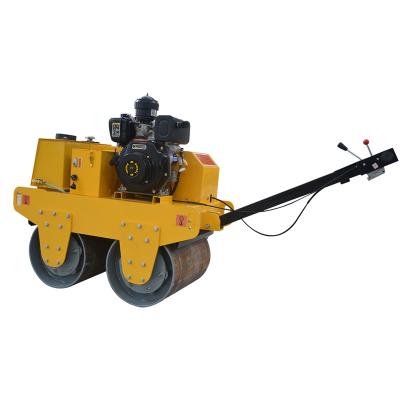 China Road Base Compaction Double Drum Walk Behind Vibratory Roller 30% Gradeability Road Roller Compactor for sale