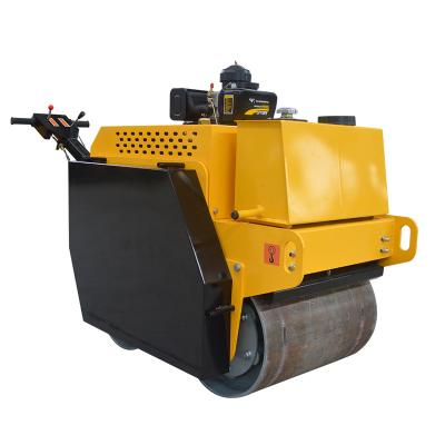 China Road Base Compacting Walk Behind Double Drum Roller Compactor Hand Vibrating Roller Road Compactor Roller for sale