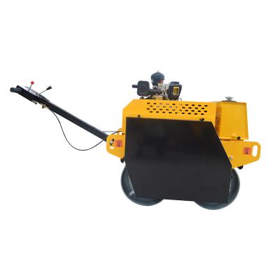 China Road Base Compaction Double Drum Walk Behind Mini Vibratory Roller Compactor Vibratory Roller Small Road Roller for sale