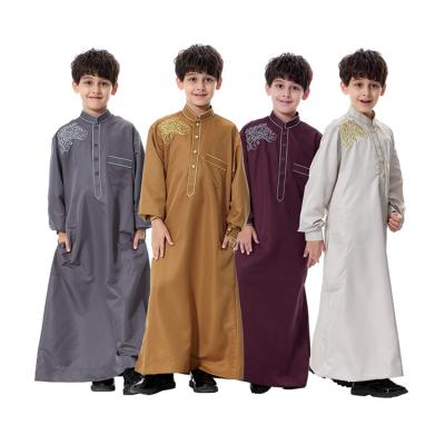 China Wholesale Dubai Abaya Muslim Muslim Boy Long Sleeve Arabic Thobe Fashion Fashion Thobe Islamic Clothing S-2XL for sale