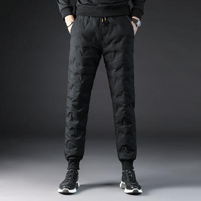 China Wholesale Anti-wrinkle Men's Outdoor Sportwear Winter Pants Warm Bottom And White Down Snow Pants for sale