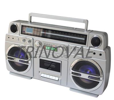 China Retro ABS / Copper Trinovae Boombox Cassette Player With Stereo Built-in Speakers for sale