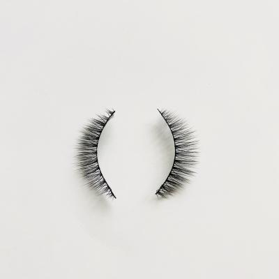 China Sensitive hot selling 3D 10mm artificial fiber false eyelashes, handmade, support LOGO customization, high-end reusable false eyelashes. for sale