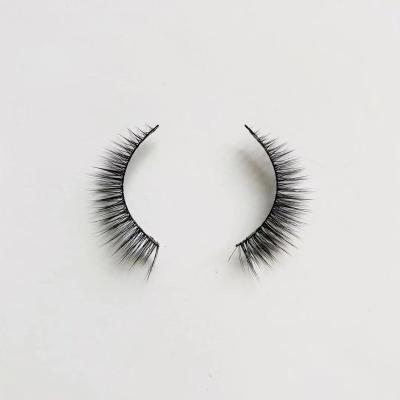 China Sensitive hot selling 3D 10mm artificial fiber false eyelashes, handmade, support LOGO customization, high-end reusable false eyelashes. for sale