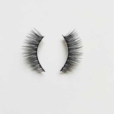 China Sensitive hot selling 3D 10mm artificial fiber false eyelashes, handmade, support LOGO customization, high-end reusable false eyelashes. for sale