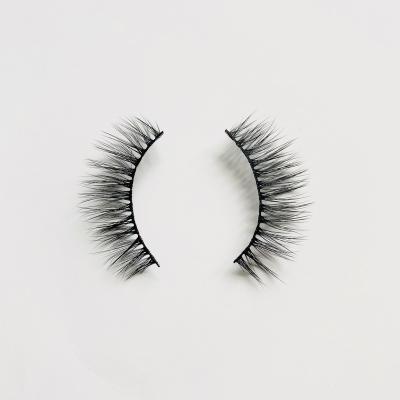 China Sensitive hot selling 3D 10mm artificial fiber false eyelashes, handmade, support LOGO customization, high-end reusable false eyelashes. for sale