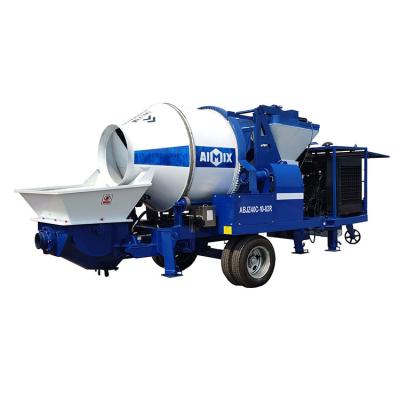 China Low Fuel Consumption Imported Aimix Hydraulic System 40m3/h Portable Self Loading Concrete Mixer And Gasoline Price for sale