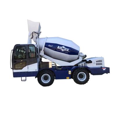 China Automatic Self Loading Mixer Truck Aimix 4m3 Self Loading Concrete Transit Mixer Truck With Weighting System for sale