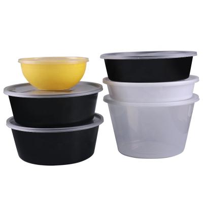 China 2000/2500/3000/3500/4000/4800ml PP Material Disposable Food Microwave Take Out Bowl With Lids For Food Pack for sale